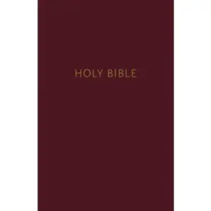 NKJV Pew Bible, Burgundy, Hardcover, Red Letter, Comfort Print, Charts, Maps