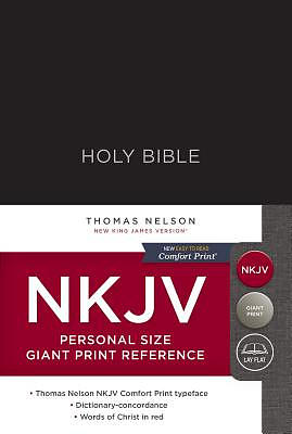 NKJV Holy Bible, Personal Size Giant Print Reference Bible, Black, Hardcover, 43,000 Cross References, Red Letter, Comfort Print: New King James Version