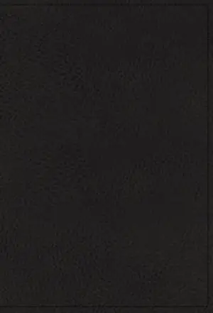 NKJV, Thinline Reference Bible, Large Print, Premium Goatskin Leather, Black, Premier Collection, Comfort Print, Black Letter