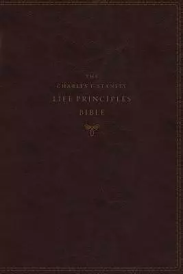 KJV, Charles F. Stanley Life Principles Bible, 2nd Edition, Leathersoft, Burgundy, Comfort Print