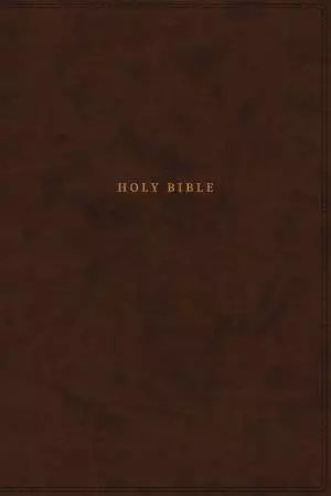 NKJV, Reference Bible, Classic Verse-by-Verse, Center-Column, Leathersoft, Brown, Red Letter, Comfort Print