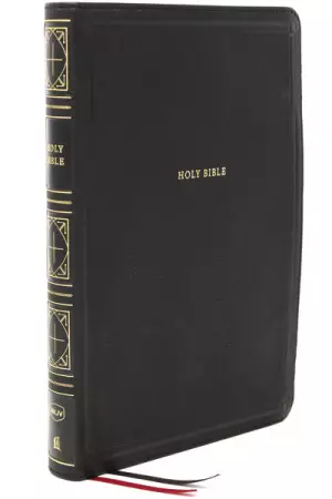 NKJV Holy Bible, Giant Print Thinline Bible, Black Leathersoft, Red Letter, Comfort Print: New King James Version