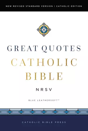 NRSVCE, Great Quotes Catholic Bible, Leathersoft, Blue, Comfort Print