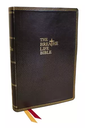 The Breathe Life Holy Bible: Faith in Action (NKJV, Black Leathersoft, Thumb Indexed, Red Letter, Comfort Print)