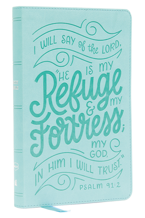 NKJV, Thinline Youth Edition Bible, Verse Art Cover Collection, Turquoise Leathersoft, Red Letter, Comfort Print