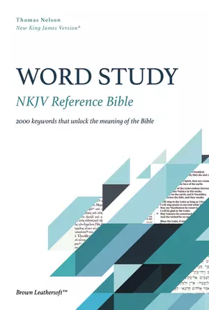 NKJV, Word Study Reference Bible, Leathersoft, Brown, Red Letter, Comfort Print