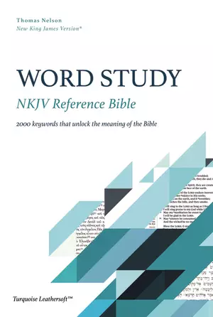 NKJV, Word Study Reference Bible, Leathersoft, Turquoise, Red Letter, Comfort Print