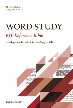 KJV, Word Study Reference Bible, Leathersoft, Brown, Red Letter, Comfort Print