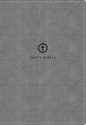 RVR60 Santa Biblia Serie 50 Letra Grande, Tamaño Manual, Tapa Dura,Tela, Gris