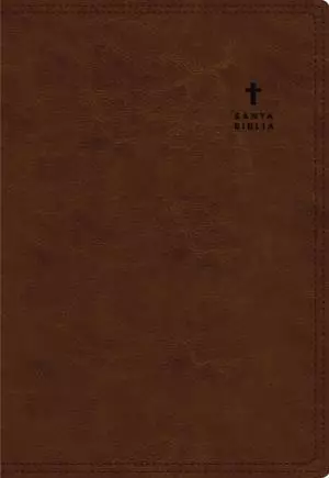 RVR60 Santa Biblia Serie 50 Letra Grande, Tamaño Manual, Leathersoft, Café