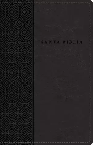 RVR60 Santa Biblia, Letra Grande, Tamaño Compacto, Leathersoft, Negro, Edición Letra Roja, con Índice y Cierre