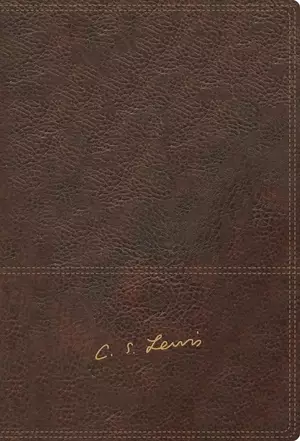 Reina Valera Revisada Biblia Reflexiones de C. S. Lewis, Leathersoft, Café, Interior a Dos Colores