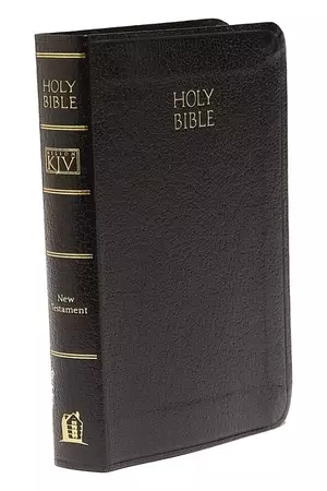 KJV Pocket New Testament and Psalms, Black, Imitation Leather, Red Letter, Ribbon Marker, Presentation Page, Gift Box