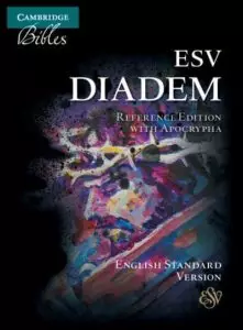 ESV Diadem Reference Edition with Apocrypha Red Calfskin leather, Red-letter Text