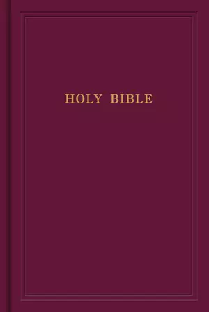 KJV Pew Bible, Burgundy, Hardback, Red Letter, Topical Page Headings