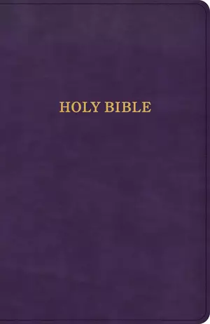KJV Thinline Bible, Purple LeatherTouch