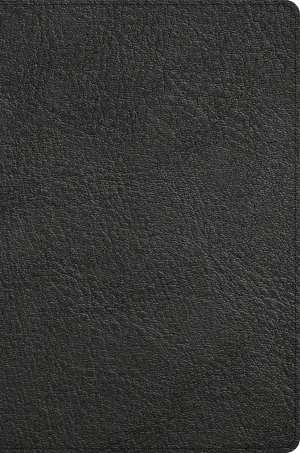 CSB Giant Print Reference Bible, Black Genuine Leather, Indexed