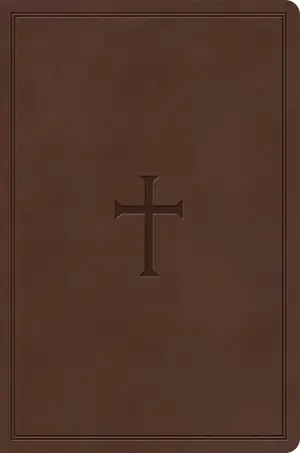 CSB Giant Print Reference Bible, Brown LeatherTouch, Indexed