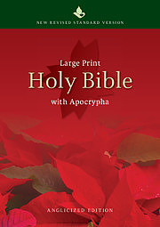 NRSV Large Print Bible, Red, Hardback, Apocrypha, Anglicised