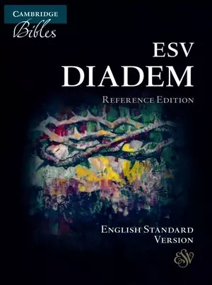 ESV Diadem Reference Edition Black Calfskin Leather, Red-letter Text