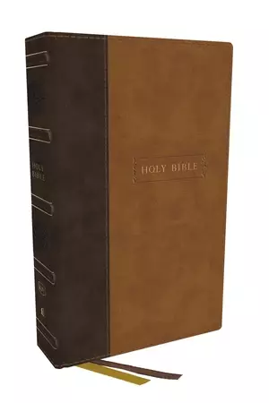 KJV Holy Bible with 73,000 Center-Column Cross References, Brown Leathersoft, Red Letter, Comfort Print: King James Version