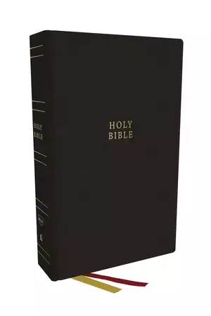 NKJV Holy Bible, Super Giant Print Reference Bible, Black Genuine Leather, 43,000 Cross References, Red Letter, Comfort Print: New King James Version