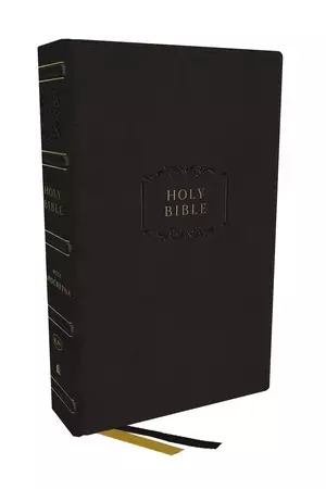 KJV Holy Bible with Apocrypha and 73,000 Center-Column Cross References, Black Leathersoft, Red Letter, Comfort Print: King James Version