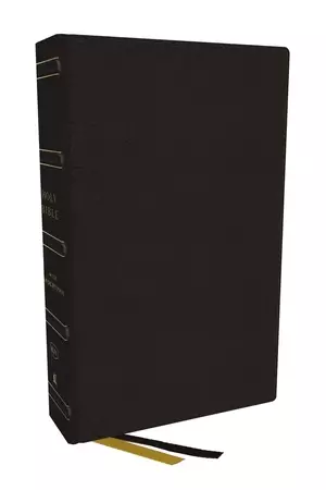 KJV Holy Bible with Apocrypha and 73,000 Center-Column Cross References, Black Genuine Leather, Red Letter, Comfort Print: King James Version