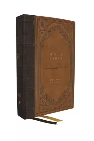 KJV Holy Bible: Giant Print Thinline Bible, Brown Leathersoft, Red Letter, Comfort Print: King James Version (Vintage Series)