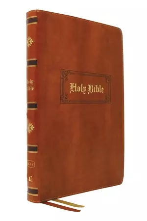 KJV Holy Bible: Giant Print Thinline Bible, Tan Leathersoft, Red Letter, Comfort Print: King James Version (Vintage Series)