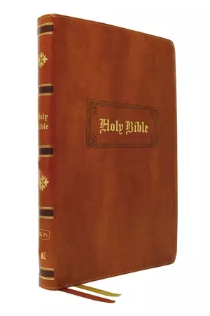 KJV Holy Bible: Giant Print Thinline Bible, Tan Leathersoft, Red Letter, Comfort Print (Thumb Indexed): King James Version (Vintage Series)