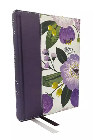 KJV, The Woman's Study Bible, Purple Floral Cloth over Board, Red Letter, Full-Color Edition, Comfort Print (Thumb Indexed)