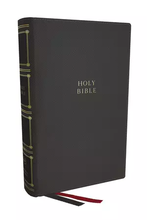 KJV Holy Bible: Compact Bible with 43,000 Center-Column Cross References, Gray Leathersoft, Red Letter, Comfort Print: King James Version