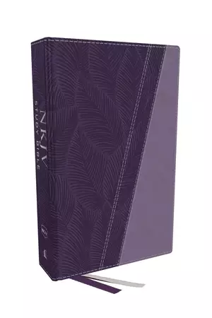 NKJV Study Bible, Leathersoft, Purple, Full-Color, Thumb Indexed, Comfort Print