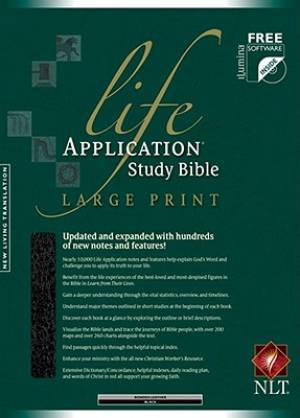 NLT Life Application Study Bible: Black, Bonded Leather, Large Print ...