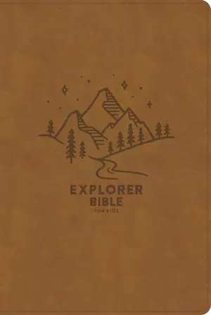 CSB Explorer Bible for Kids, Brown Mountains LeatherTouch, Indexed