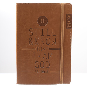 Be Still & Know Tan Flexcover Journal - Psalm 46:10