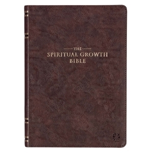 NLT Spiritual Growth Bible, Brown, Imitation Leather, Articles, Book Introductions, Character Profiles, Cross-References, Topical Index, Presentation Page, Ribbon Markers, Thumb Index