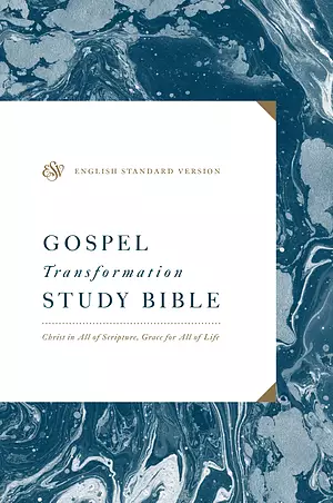 ESV Gospel Transformation Study Bible, Blue, Hard Cover, Study Notes, Book Introductions,  Articles, Concordance, Cross-References, Ribbon Marker