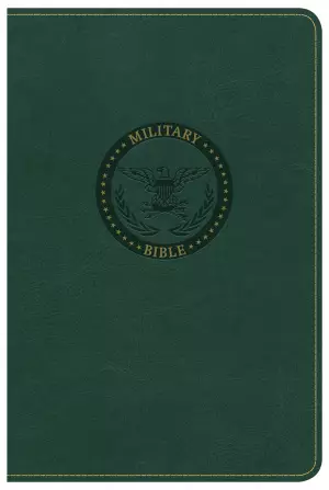 CSB Military Bible, Green Leathertouch