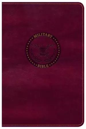 CSB Military Bible, Burgundy Leathertouch