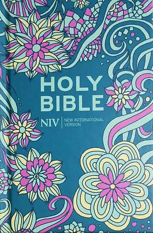 NIV Pocket Bible, Teal, Hardback, Bible Guide, Help & Guidance, Reading Guide, Floral Design