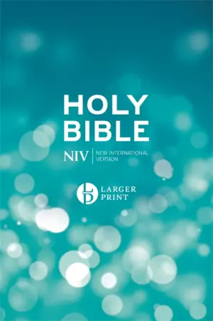 NIV Large Print Bible, Blue, Hardback, Maps, Shortcuts, Events and People of the Bible, Reading Plan and Bible Guide, Quick Links, British Spelling