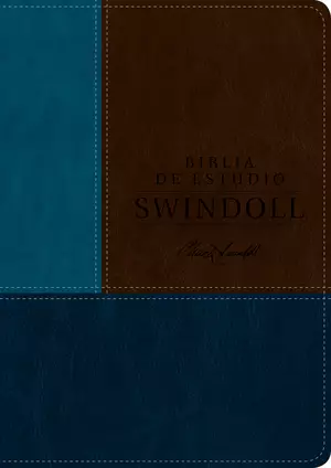 Biblia de estudio Swindoll NTV (SentiPiel, Café/Azul/Turquesa)