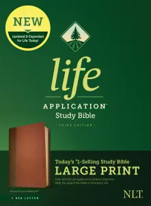NLT Life Application Study Bible, Third Edition, Large Print (LeatherLike, Brown/Mahogany, Red Letter)