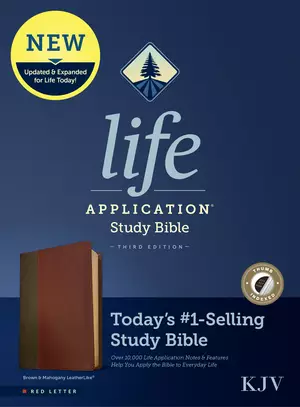 KJV Life Application Study Bible, Third Edition (LeatherLike, Brown/Mahogany, Indexed, Red Letter)