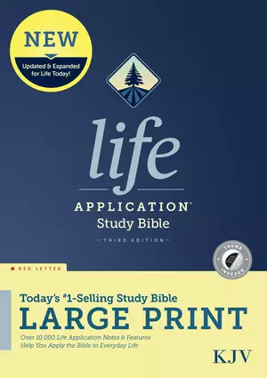 KJV Life Application Study Bible, Third Edition, Large Print (Hardcover, Indexed, Red Letter)