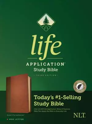 NLT Life Application Study Bible, Third Edition (LeatherLike, Brown/Mahogany, Indexed, Red Letter)