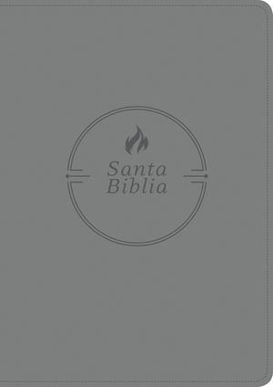 Santa Biblia RVR60, Edición zíper con referencias, letra grande (SentiPiel, Gris, Letra Roja)