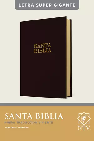 Santa Biblia NTV, letra súper gigante (Tapa dura, Vino tinto, Letra Roja)